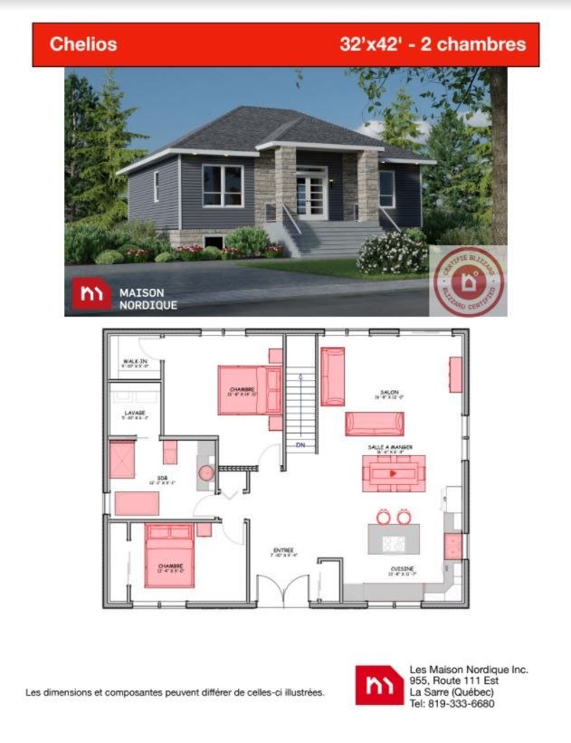 Le modèle Chelios de Maison Nordique