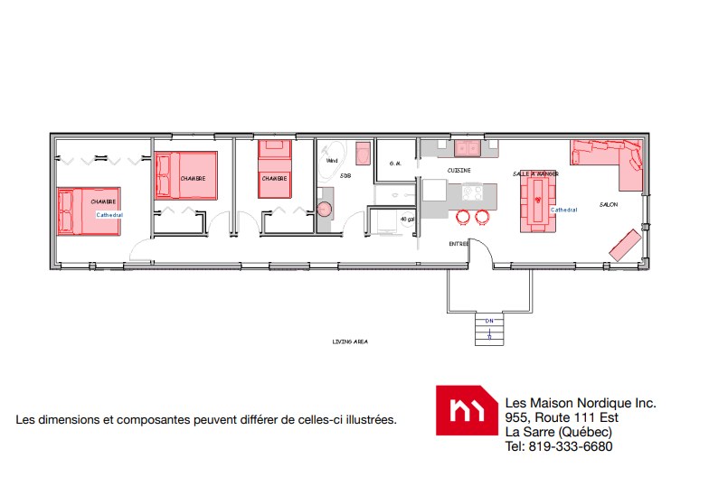 Plan d'étage du modèle Génésis