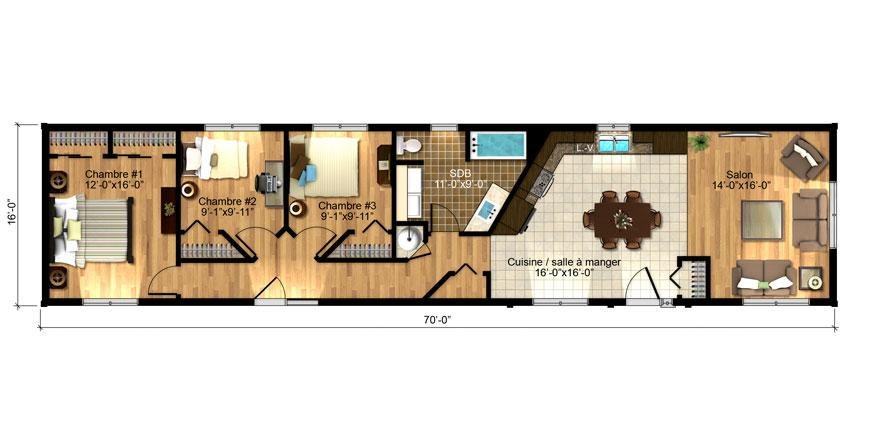 Le modèle St-Laurent de Maison Nordique, photo 3 sur 3